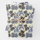Cute Schnauzer Dog Patterned Art Inpakpapier Vel (In situ)