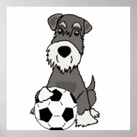 Cute Schnauzer Dog Spelling Cartoon