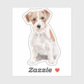 Cute Schnauzer dog waterverven afbeelding Sticker (Vel)