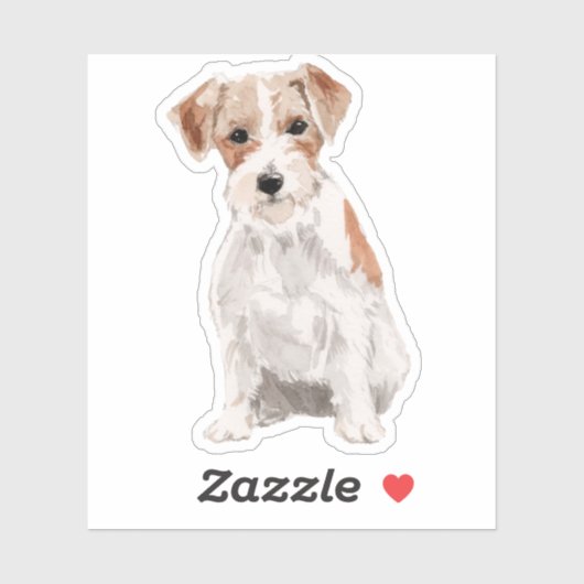 Cute Schnauzer dog waterverven afbeelding Sticker (Vel)