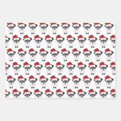 Cute Schnauzer en Red Striped Kerstmis Inpakpapier Vel (Voorkant)