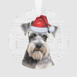 Cute Schnauzer-hond vakantie kerst foto Ornament
