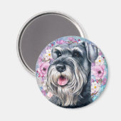 Cute Schnauzer Magneet (Voorkant / Achterkant)