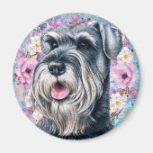Cute Schnauzer Magneet (Voorkant)