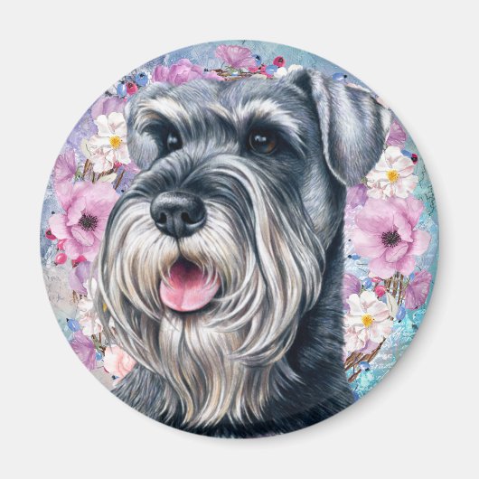Cute Schnauzer Magneet (Voorkant)