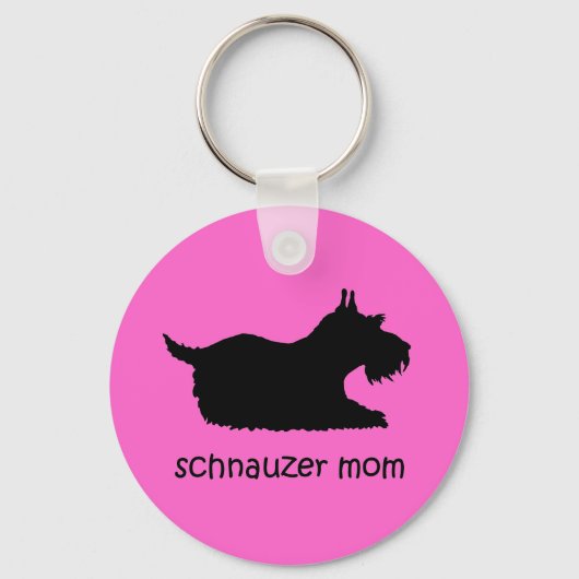 Cute Schnauzer Sleutelhanger (Voorkant)