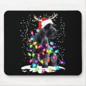 Cute Schnauzer With Christmas Lights  Muismat (Voorkant)