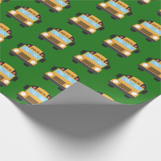 Cute School Bus Cadeaupapier (Hoek)