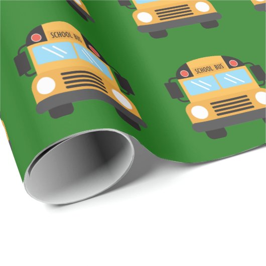 Cute School Bus Cadeaupapier (Rol Hoek)