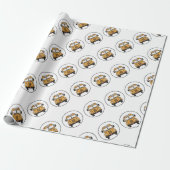 Cute School Bus Cadeaupapier (Uitgerold)