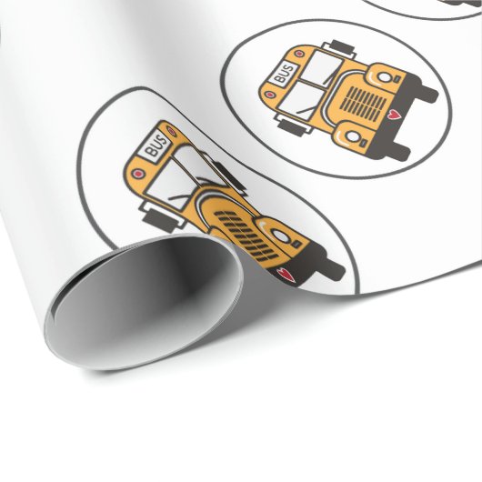 Cute School Bus Cadeaupapier (Rol Hoek)