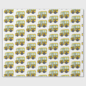 Cute School Bus Design Cadeaupapier (Vlak)