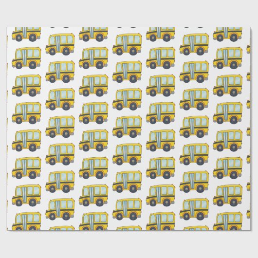 Cute School Bus Design Cadeaupapier (Vlak)