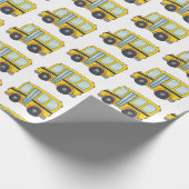 Cute School Bus Design Cadeaupapier (Hoek)