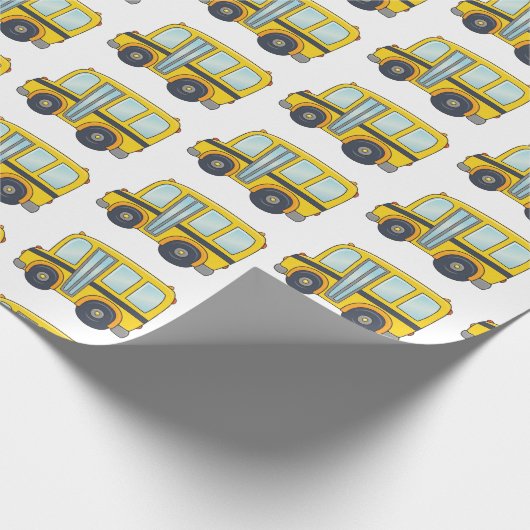 Cute School Bus Design Cadeaupapier (Hoek)