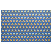 Cute School Bus Driver Royal Blue Pattern Stof (Fat Quarter)