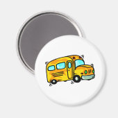 Cute School Bus Magneet (Voorkant / Achterkant)