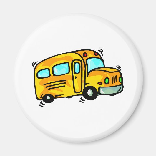 Cute School Bus Magneet (Voorkant)