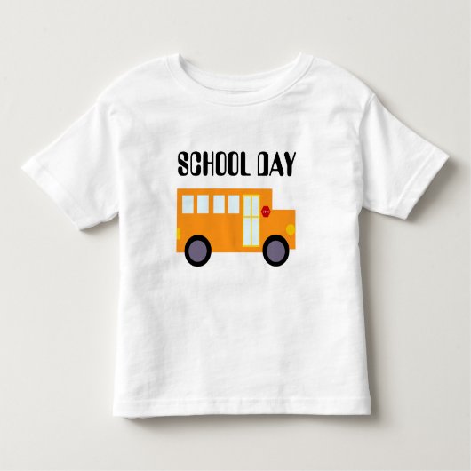 Cute School Bus School Day Kind Lange hoes Kinder Shirts (Voorkant)