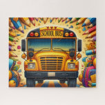 Cute School Bus With Pencils Legpuzzel<br><div class="desc">Cute School Bus With Pencils
Art/illustration
colorful
customizable</div>