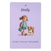 Cute School Clipboard – Custom Name Mini Klembord (Achterkant)