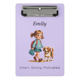 Cute School Clipboard – Custom Name Mini Klembord