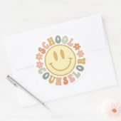Cute School Counselor, Gift for School Counselor Ronde Sticker (Envelop)