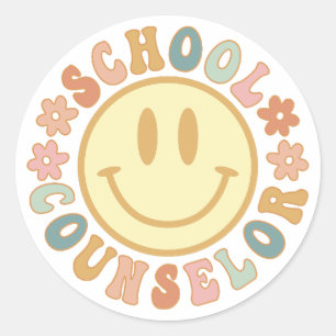 Cute School Counselor, Gift for School Counselor Ronde Sticker