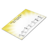 Cute School Kinder Teacher Notitieblok (Schuin)