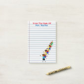 Cute School Kinder Teacher Post-its Notes (Op bureau)