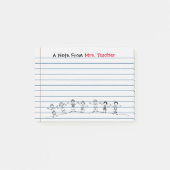 Cute School Kinder Teacher Post-its Post-it® Notes (Voorkant)