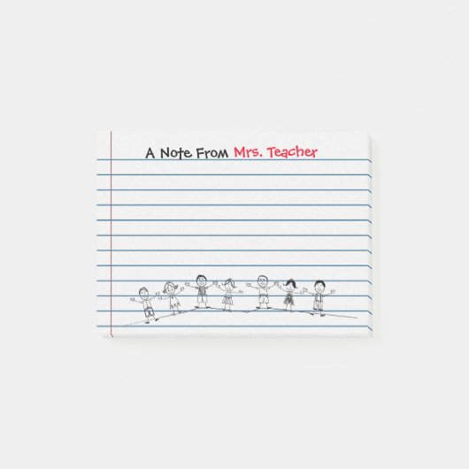 Cute School Kinder Teacher Post-its Post-it® Notes (Voorkant)