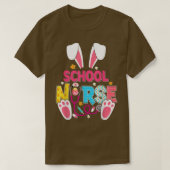 Cute School Nurse Funny Bunnies Easter RN Cute Rab T-shirt (Design voorkant)