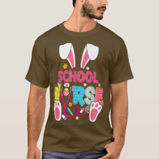 Cute School Nurse Funny Bunnies Easter RN Cute Rab T-shirt