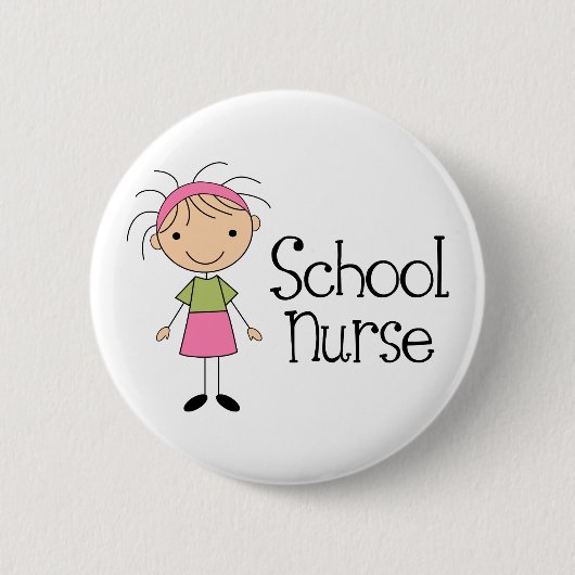Cute School Nurse Ronde Button 5,7 Cm (Voorkant)