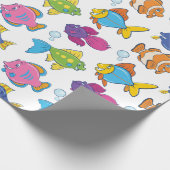 Cute School of Fish Cadeaupapier (Hoek)