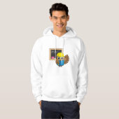 Cute School Student Owl Cartoon Hoodie (Voorkant volledig)