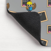Cute School Student Owl Cartoon Muismat (Hoek)