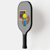 Cute School Student Owl Cartoon Pickleball Paddle (Links)