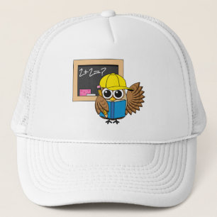 Cute School Student Owl Cartoon Trucker Pet