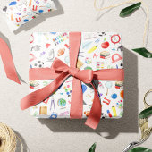 Cute School Supply Back to School Pattern Cadeaupapier