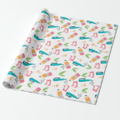 Cute School Supply Cadeaupapier (Uitgerold)