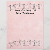 Cute School Teacher Letterhead Stationery (Voorkant)