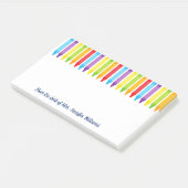 Cute School Teacher Rainbow Crayon Custom Post-it® Notes (Schuin)