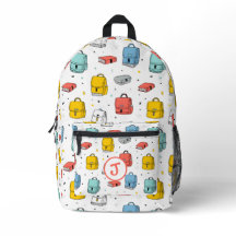 Cute schoolrugzakken en boeken Patroon