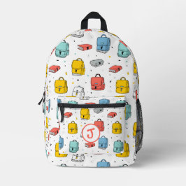Cute schoolrugzakken en boeken Patroon Bedrukte Rugzak