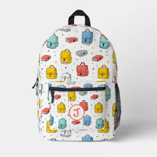 Cute schoolrugzakken en boeken Patroon Bedrukte Rugzak