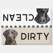 Cute Schoon Vies Zwarte Lab Wasmachine Herinnering Magneet (Voorkant)