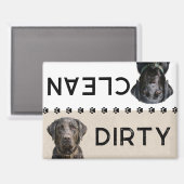 Cute Schoon Vies Zwarte Lab Wasmachine Herinnering Magneet (Voorkant / Achterkant)