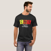 Cute Science Chemistry Nerd Cat Element Kerstmis T-shirt (Voorkant volledig)